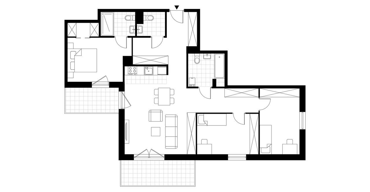4-pokojowe mieszkanie 95m2 + 2 balkony - Pełny obrazek: 4/9