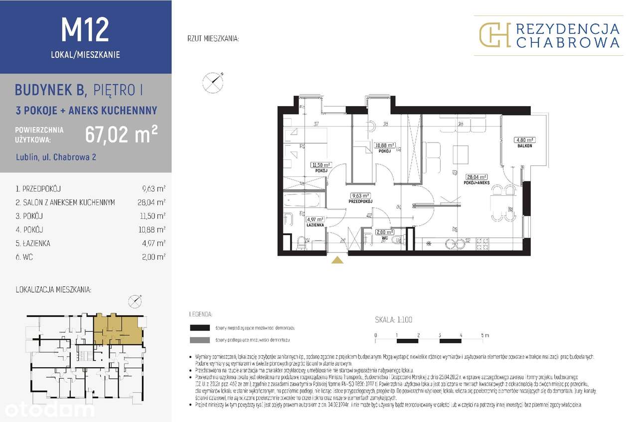 Nowe mieszkanie w inw. Rezydencja Chabrowa | B.M12 - Pełny obrazek: 2/7