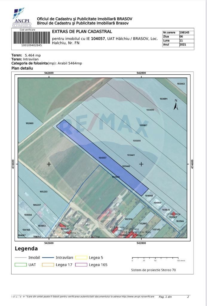 Teren rezidential/investitie 7500 mp Brasov, Halchiu / Strada Romana