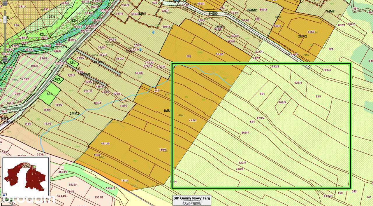 U podnóża Gór / Gorce / Turbacz. Aktualny plan zagospodarowania.-4
