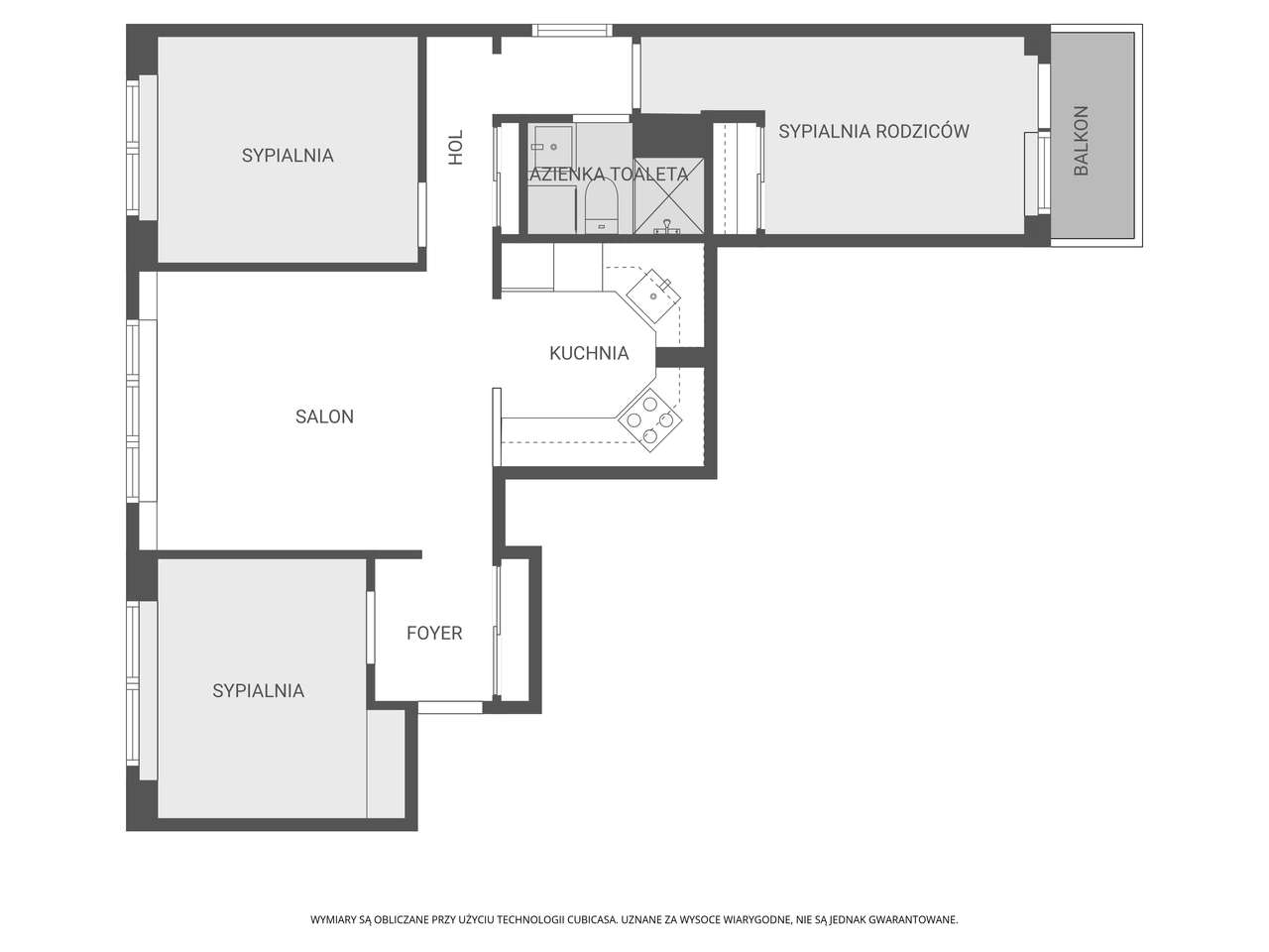 4-pokojowe, dobrze doświetlone mieszkanie wraz z  balkonem-19