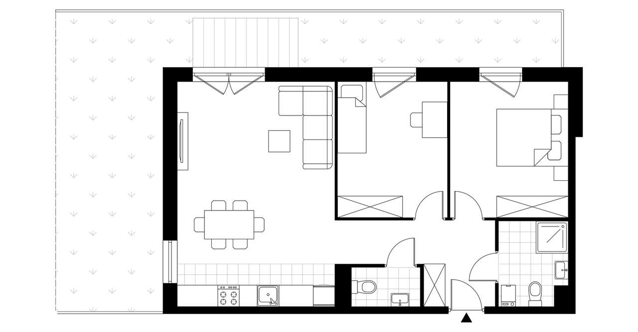 3-pokojowe mieszkanie 64m2 + ogródek - Pełny obrazek: 3/8