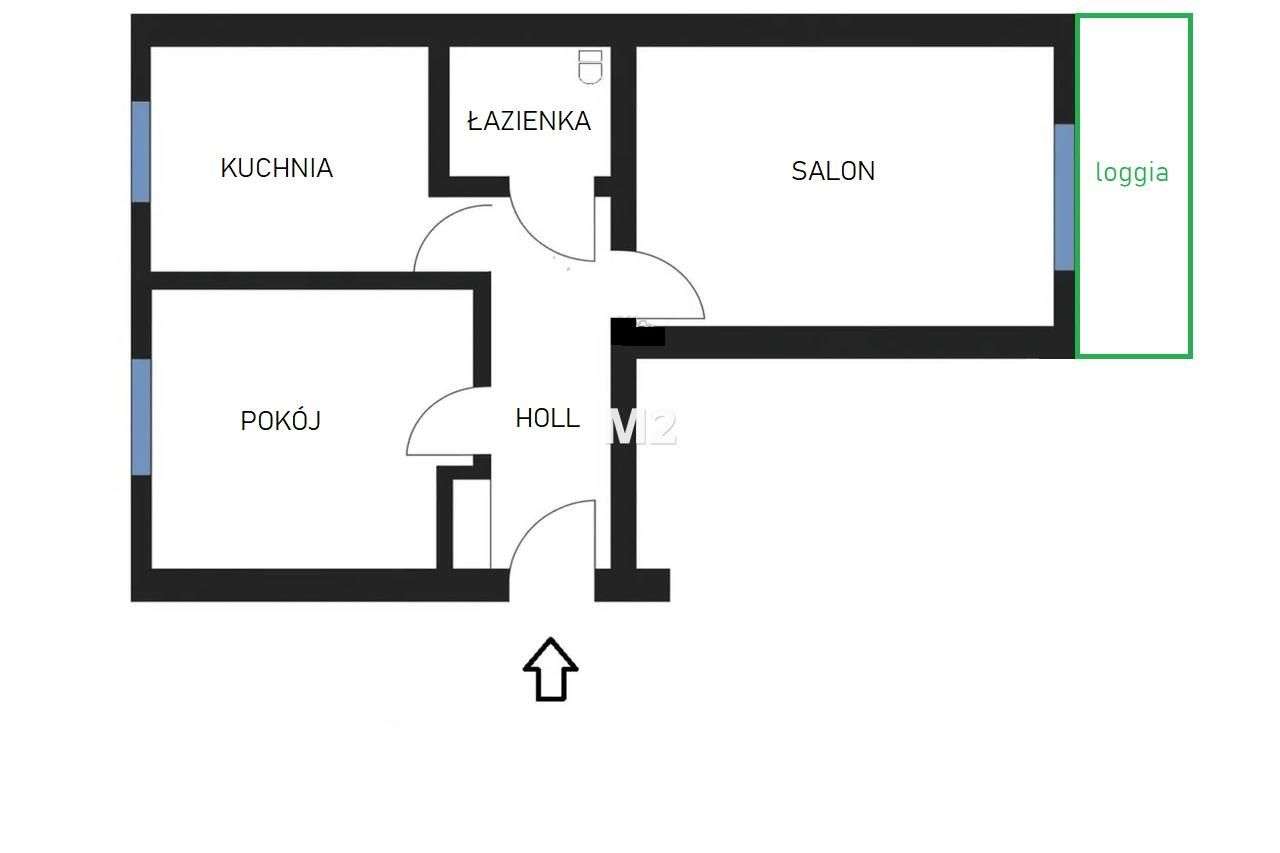 Bieńczyce Mieszkanie 2 pokojowe, Loggia + piwnica.-3