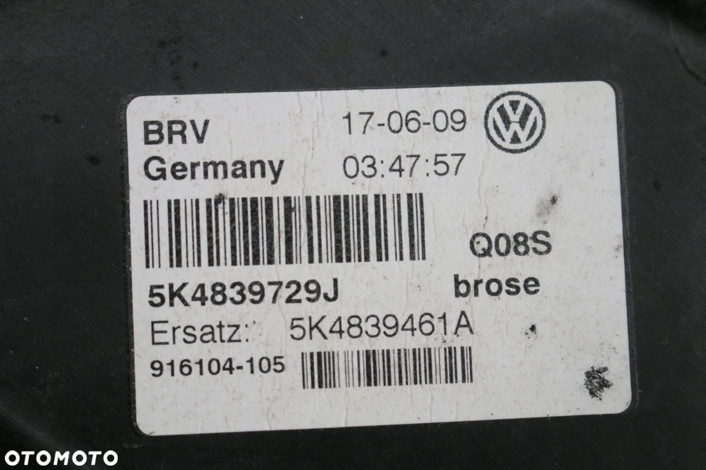 mechanizm szyby lewy tył VW Golf VI - 5