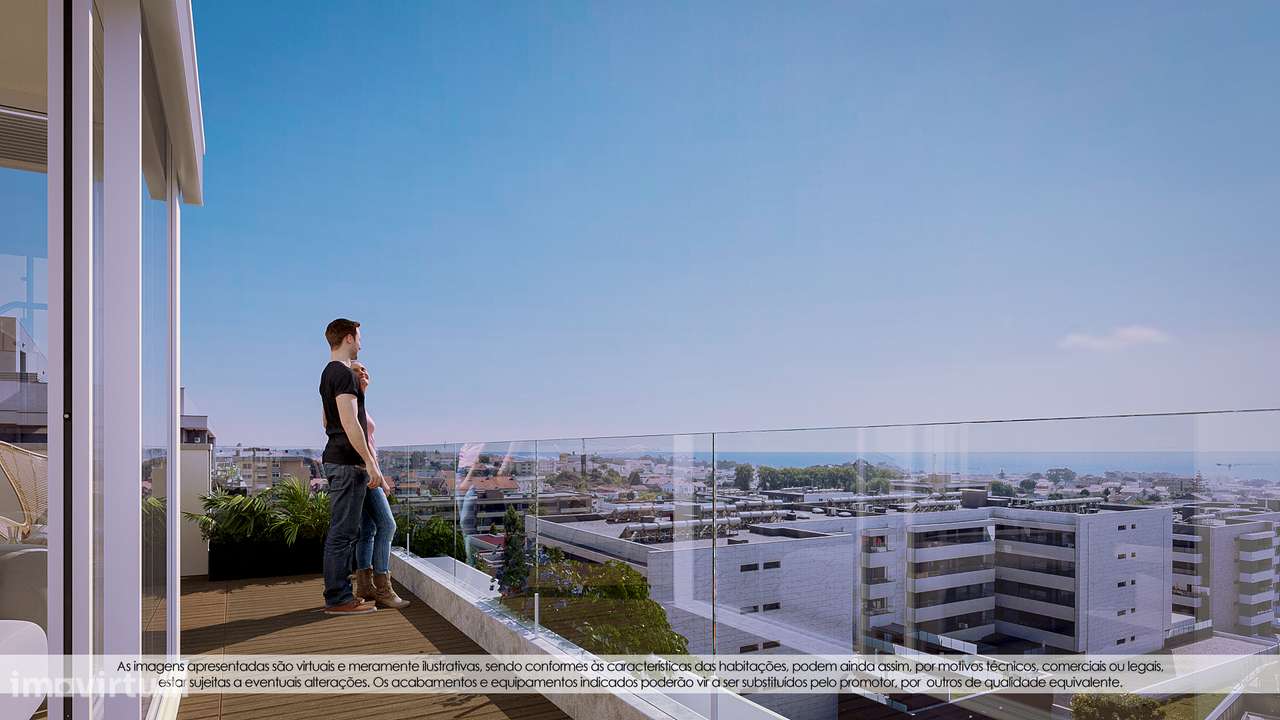 T3 Novo c/ Lugar de Garagem em Canidelo - Grande imagem: 3/28