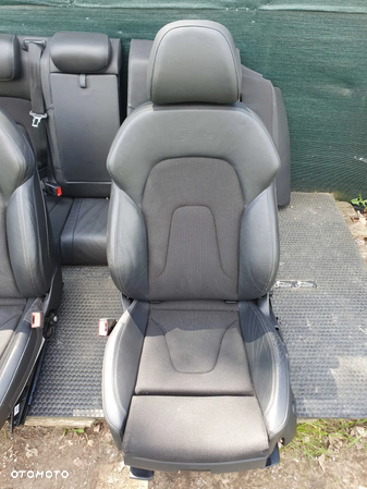 Fotele S-Line Półskóra Fotel Kanapa Składana Niepodgrzewane Elektrycznie regulowane Lędzwia Audi A4 B8 Komplet - 3
