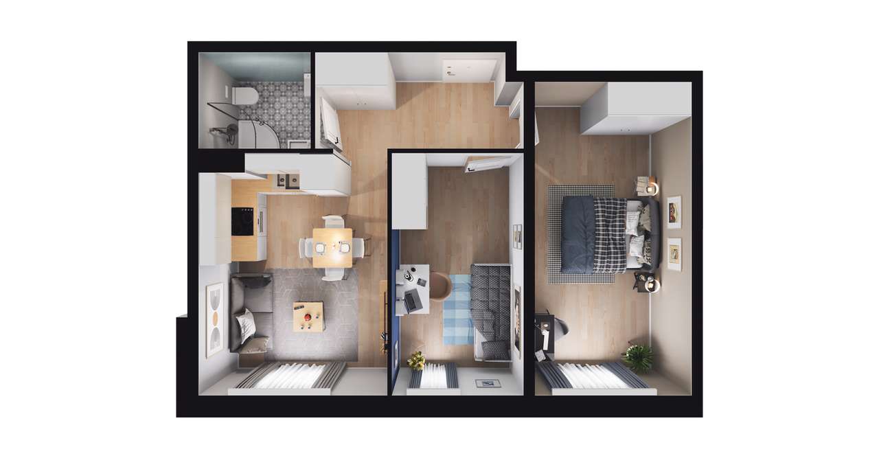 Zakątek Łokietka | mieszkanie 3-pok. | B9 - Pełny obrazek: 3/7