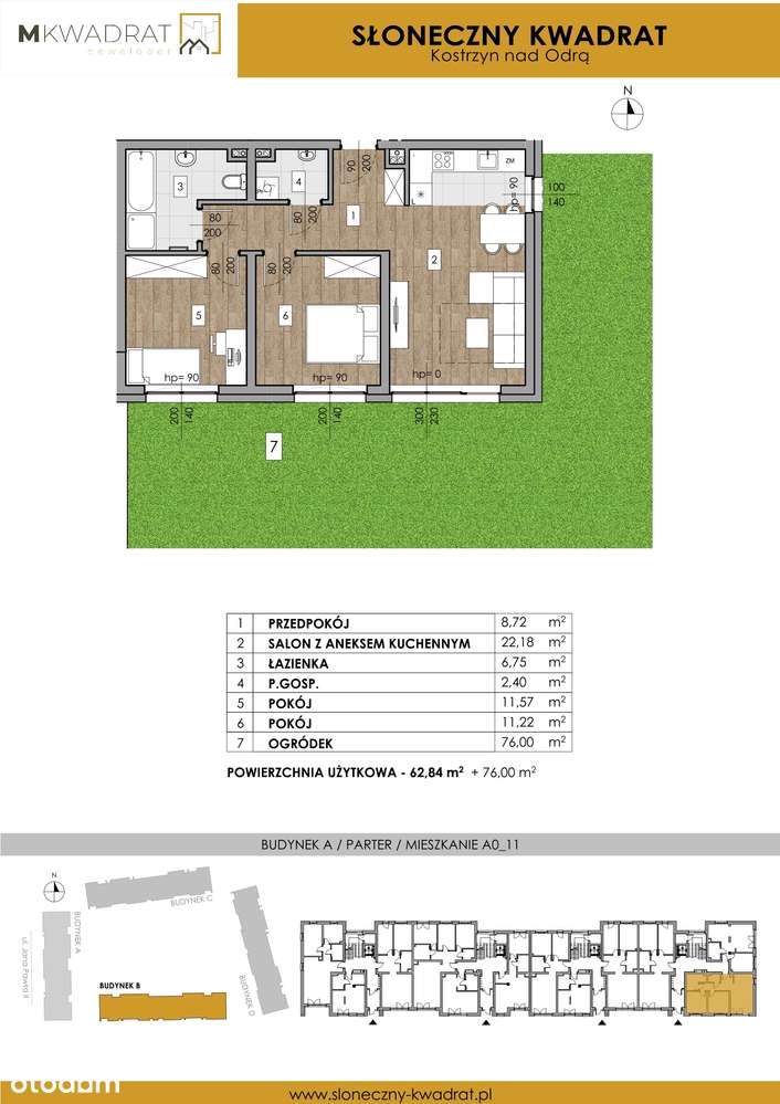 Słoneczny Kwadrat  | mieszkanie 3-pok. | B0_11 - Pełny obrazek: 2/6