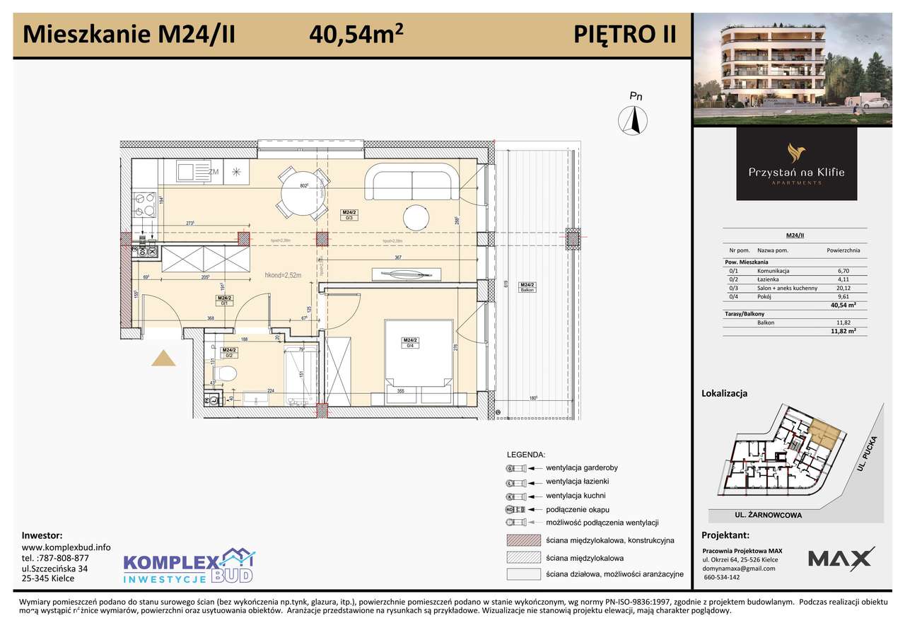 2-pokojowe mieszkanie 40m2 + balkon Bezpośrednio - Pełny obrazek: 2/7