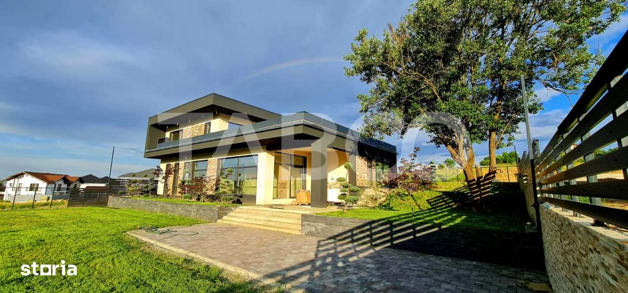 Casa moderna de inchiriat 5 camere cu teren si piscina Cisnadie - Imagine principală: 4/19