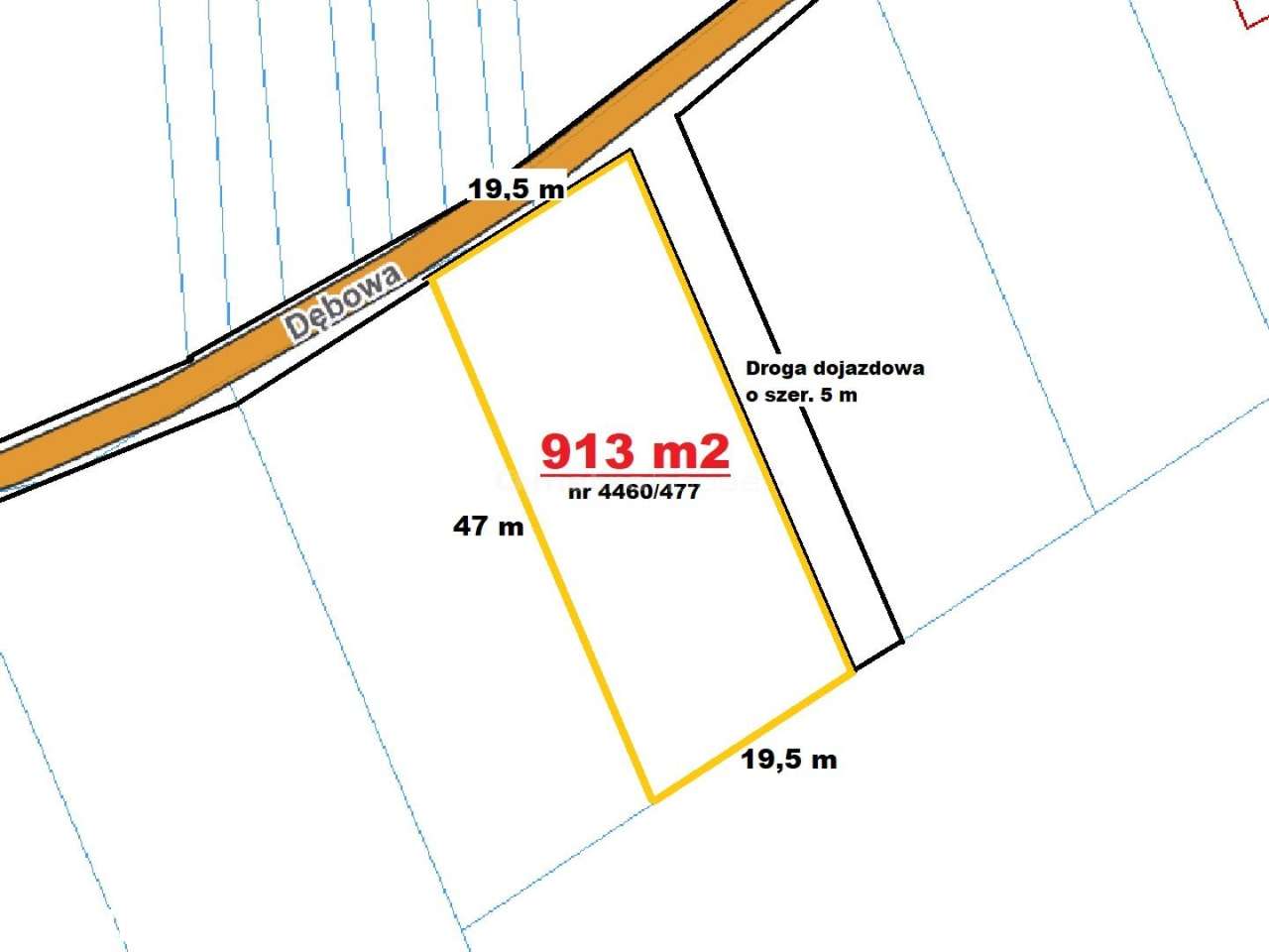 Działka budowlana 913 m² z pięknym widokiem - Pełny obrazek: 5/9