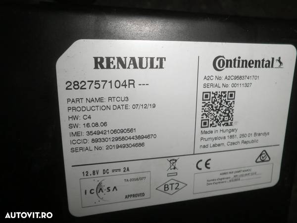 Unitate control GPS Renault Kadjar 2021, Megane 4, 282757104R - 3