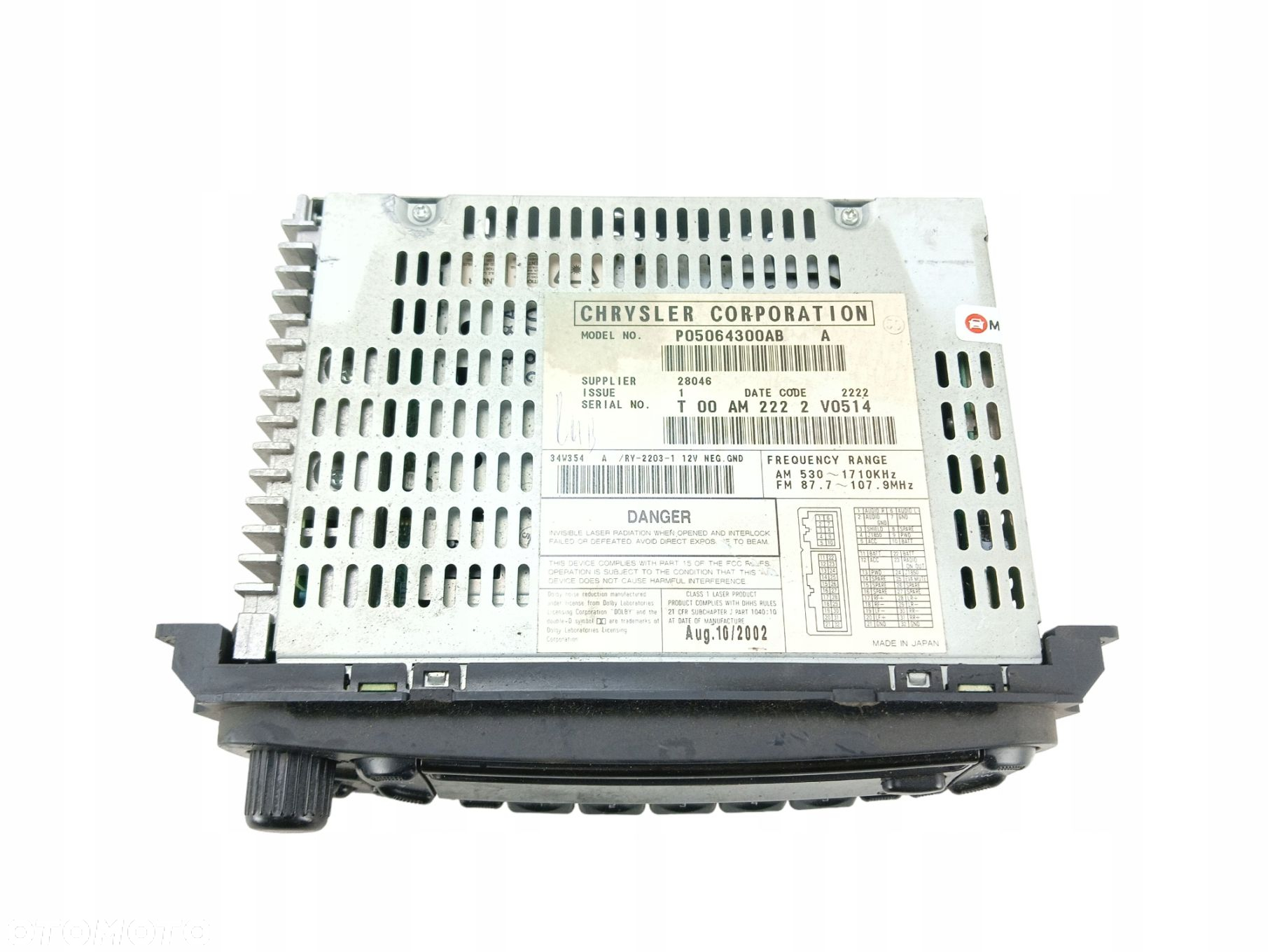 RADIO CD KASETA DODGE CARAVAN IV P05064300AB - 3