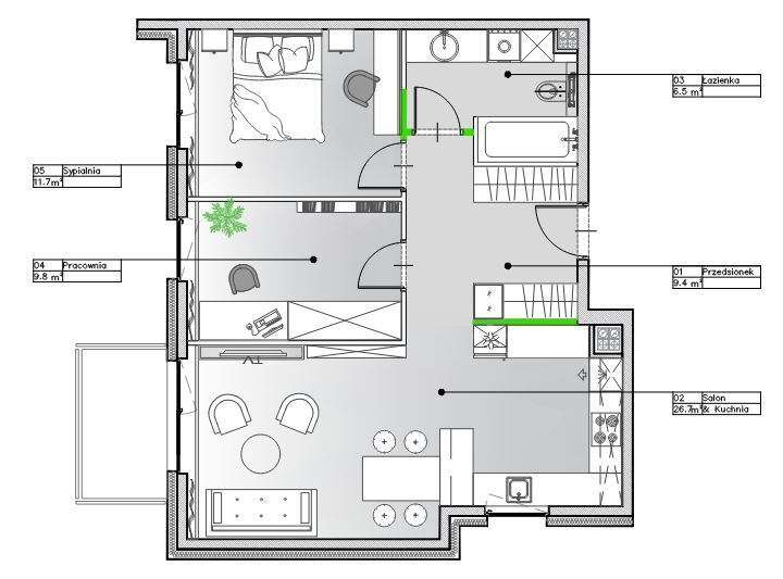 Apartament 3-pok. na Ursynowie, okazja-1