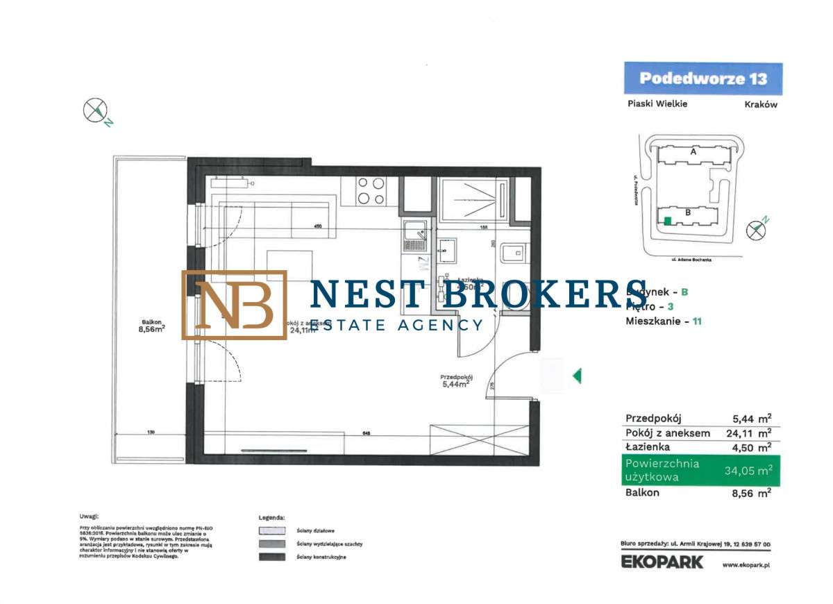 ul. Podedworze, 34m2, 2 pokoje, Iii kw. 2025r. - Pełny obrazek: 2/7