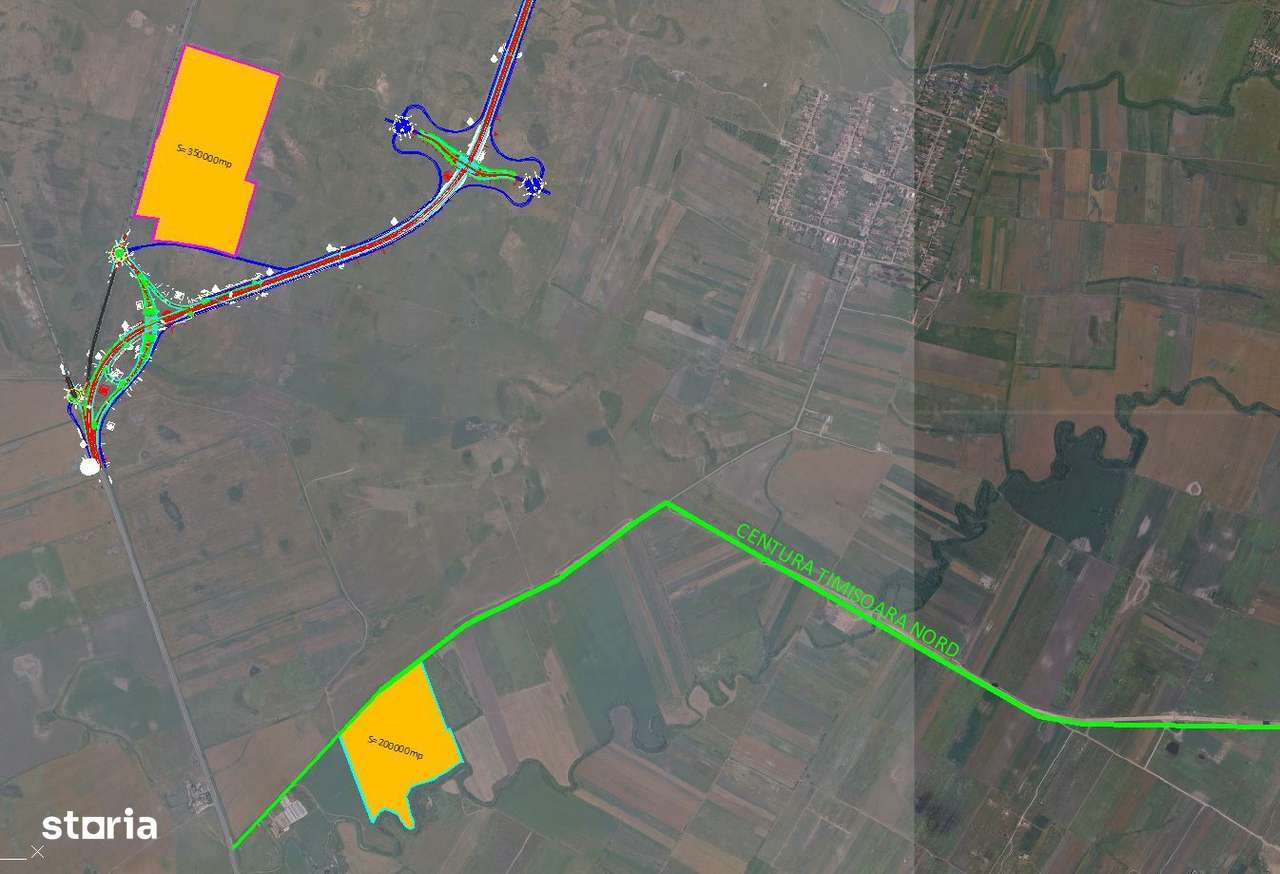 De vanzare teren, cu PUZ, logistica/industrial, coborare A1 - Sanandre - Imagine principală: 3/7