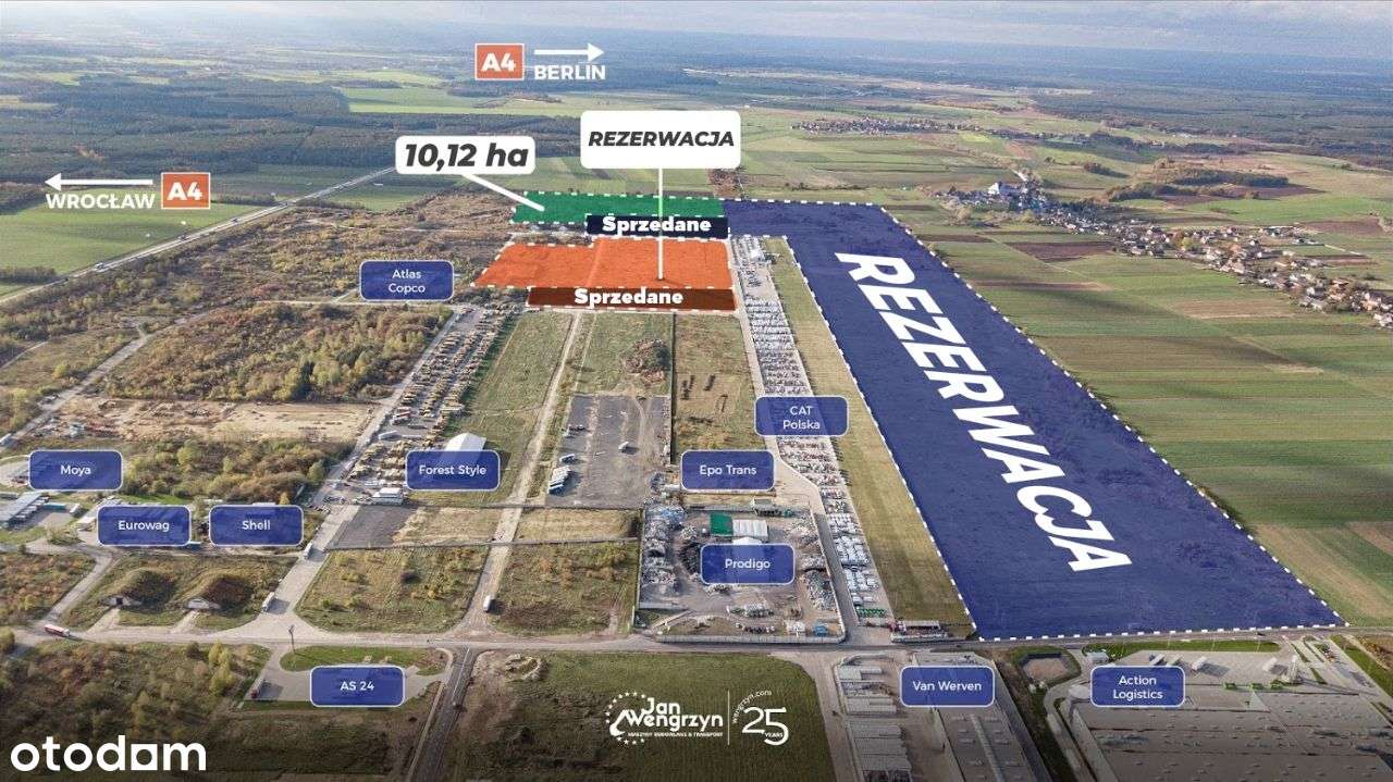 Grunt przemysłowy 10 ha przy A4, DD, MPZP, zjazd - Pełny obrazek: 4/13