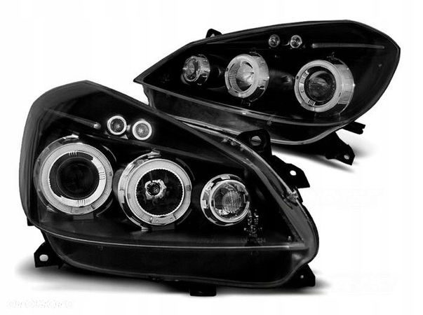 Reflektor Lampy kpl Ringi Angel Eyes Led Tuning Renault Clio III 3 2005-09 - 2