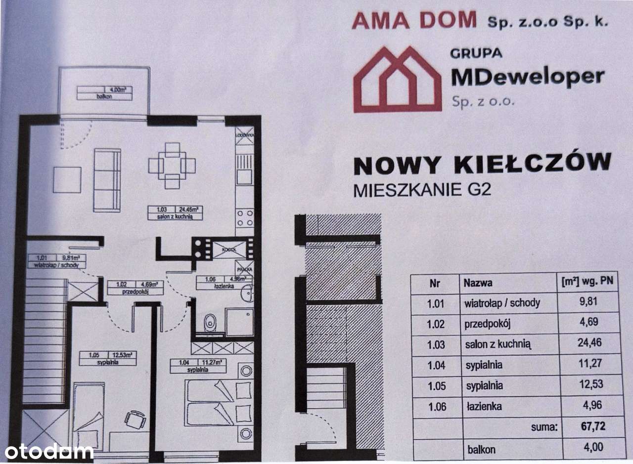 Komfortowe 3-pokojowe mieszkanie z balkonem | Miejsce parkingowe-13