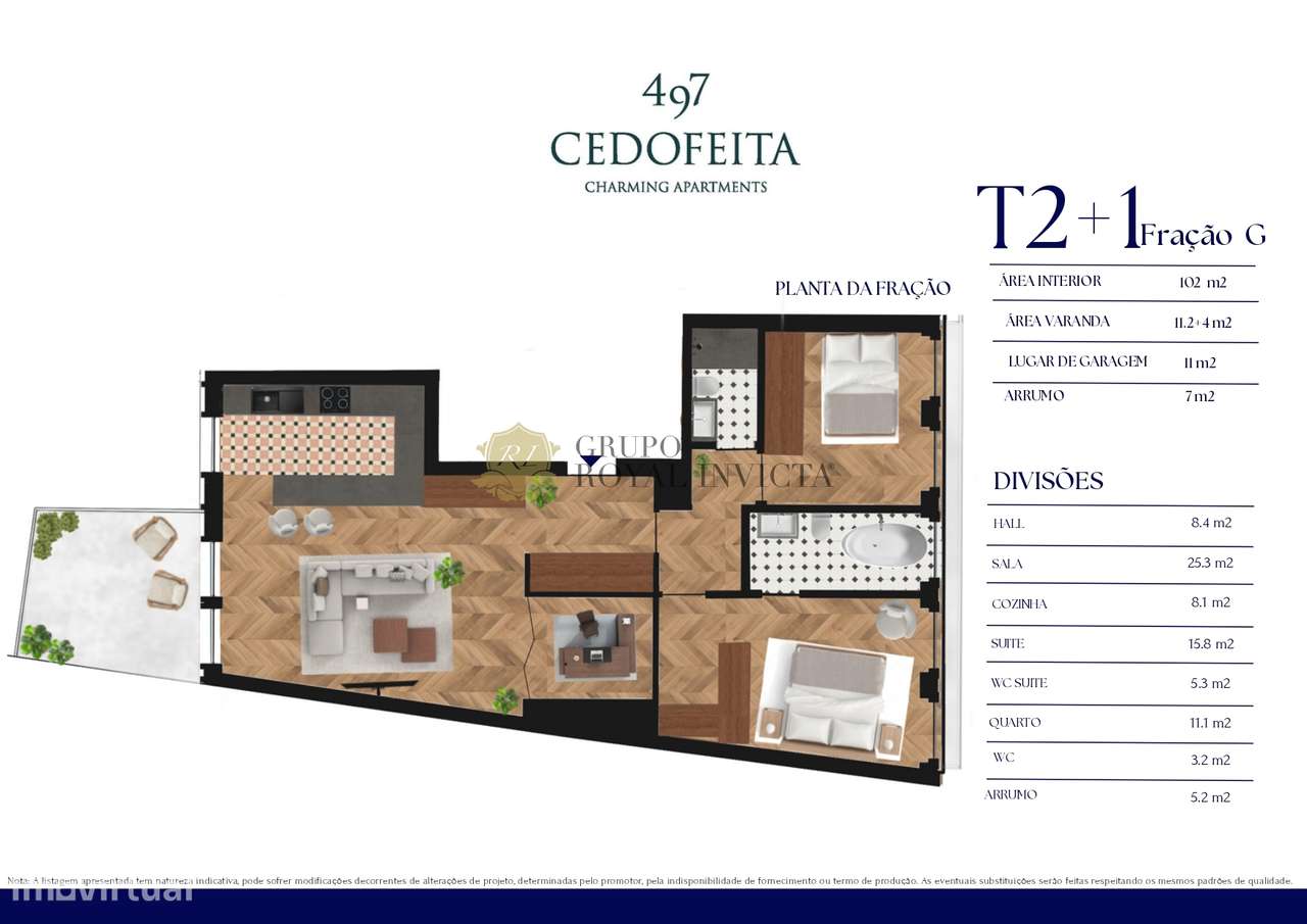 T2+1 Novo com Varandas, Garagem e Arrumos no Coração do Porto | Cedofe-11