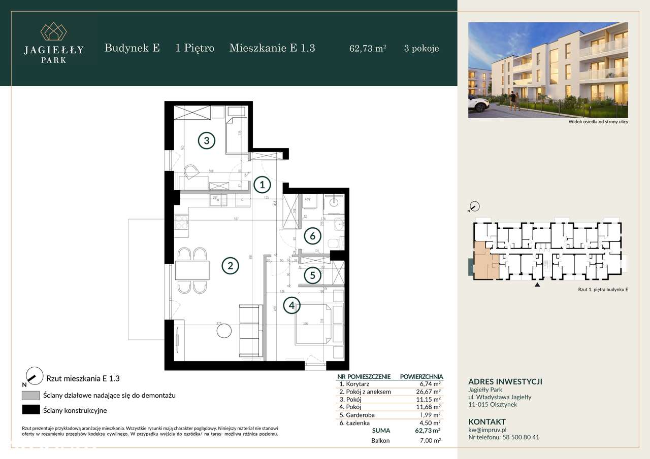 Rodzinne mieszkanie 3 pokojowe - E 1.3-7