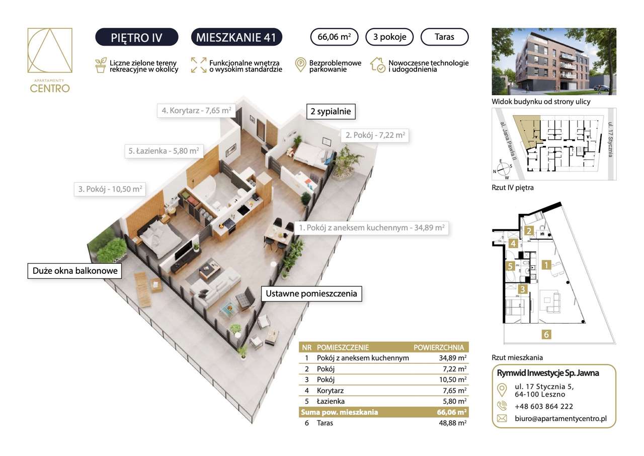 Luksusowe mieszkanie z olbrzymim tarasem w Apartamentach Centro!-7