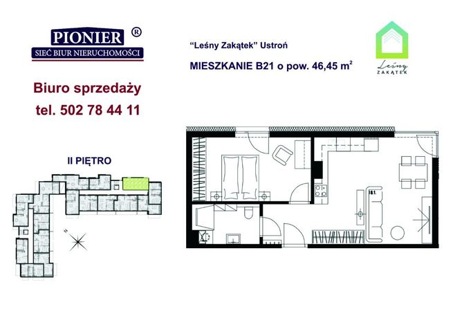 B21- apartament u podnórza Lipowskiego Gronia