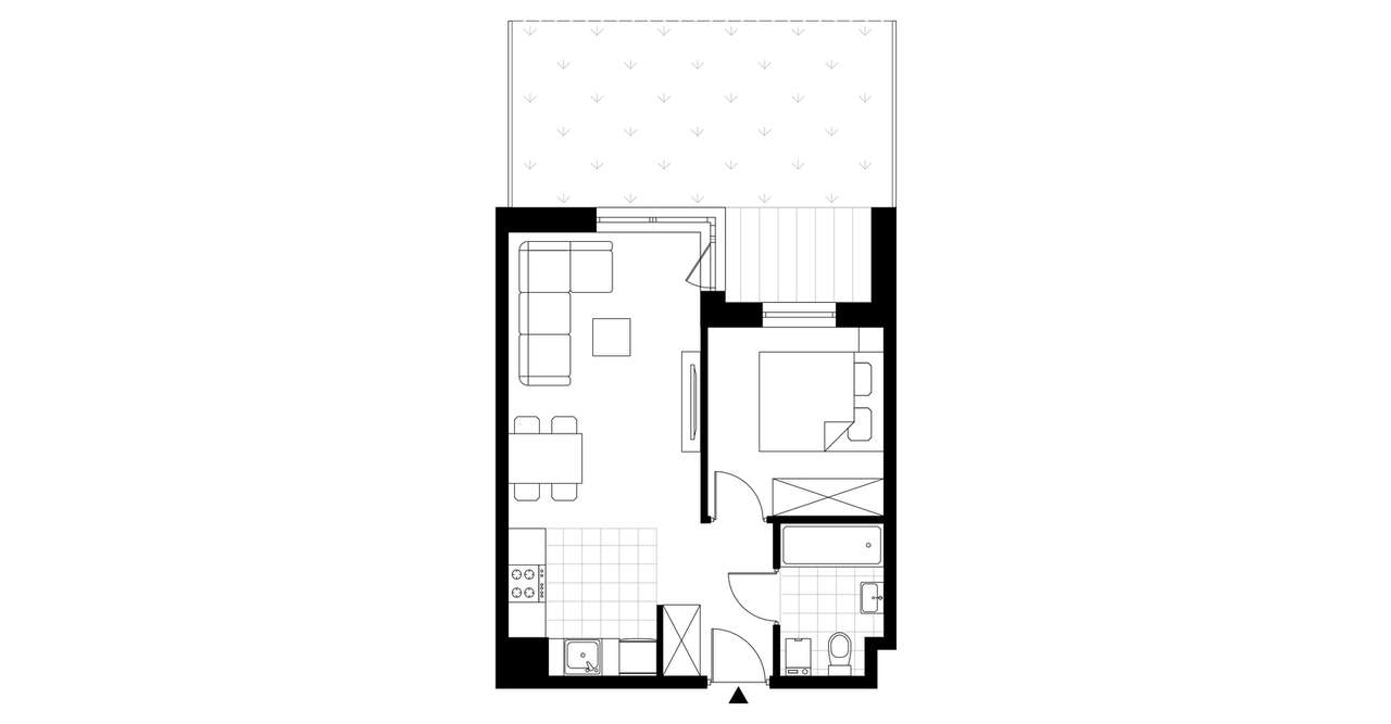 2-pokojowe mieszkanie 39m2 + ogródek Bezpośrednio - Pełny obrazek: 3/8