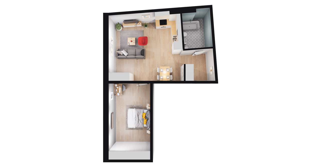 2-pokojowe mieszkanie 50m2 Bez Pośredników - Pełny obrazek: 3/9