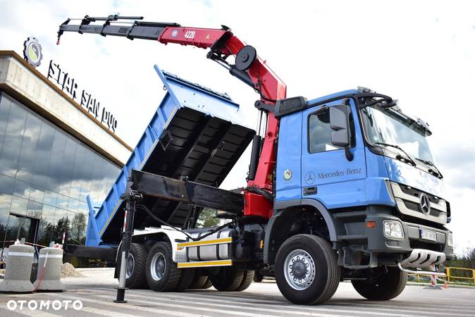 Mercedes-Benz ACTROS 3341 6x6 HMF 4220 K-4 HDS Żuraw Wywrotka Crane Kiper - 2