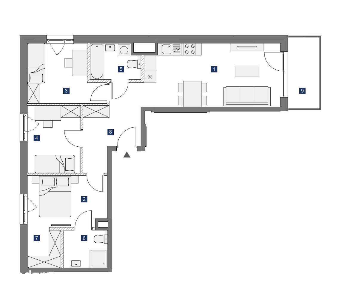 Piękny dwustronny apartament z sypialnią MASTER na TOP Mokotowie!-1
