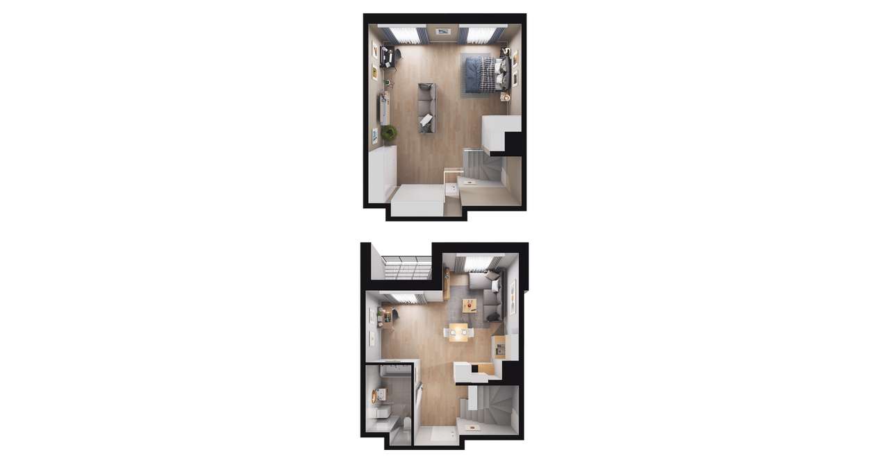 1-pokojowe mieszkanie 68 m² + loggia Bez Prowizji - Ansicht 3