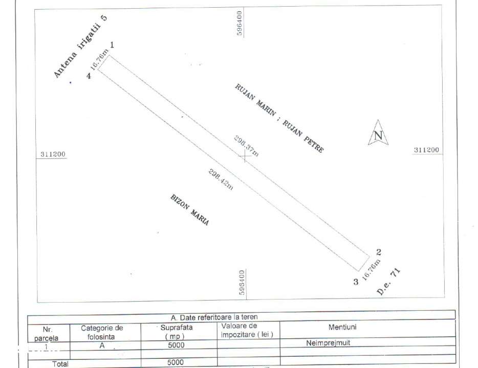 Teren Extravilan In Rate Primaverii Com. Berceni | 5000mp | #EG56E - Imagine principală: 2/4