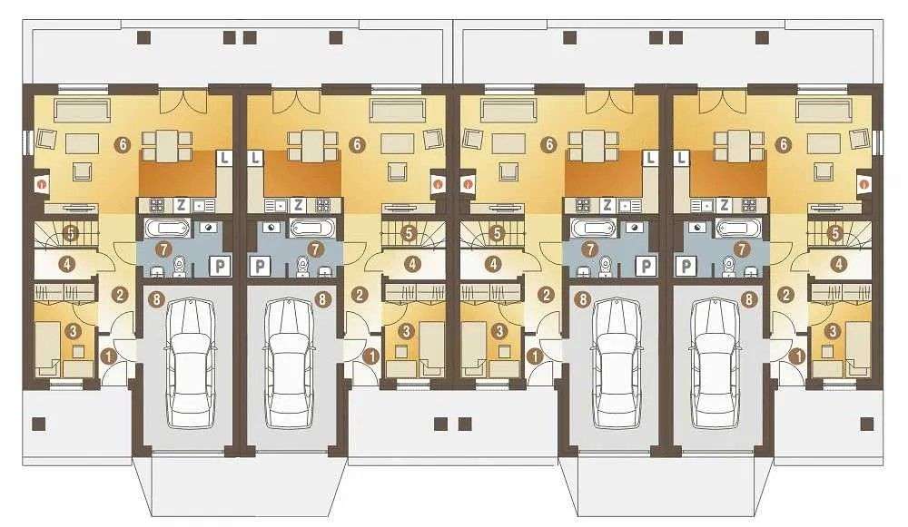 Szereg / Garaż / otoczenie Las - Pełny obrazek: 5/6