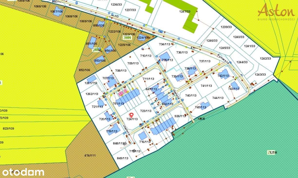 Tychy Jaroszowice, ul. Ułańska dz. budowlana 987m-2