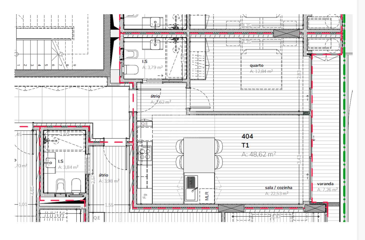Apartamento T1, com varanda e lugar de garagem junto ao GaiaShopping-10