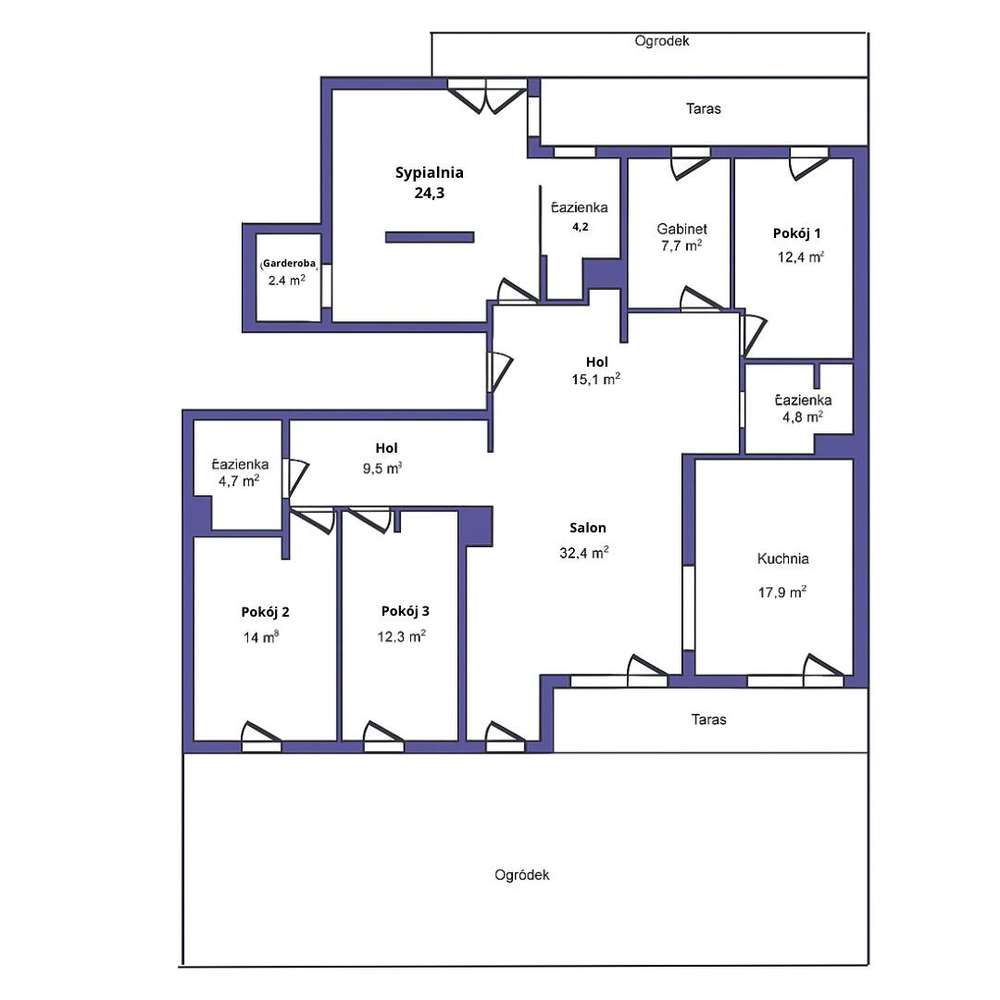 Apartament rodzinny z ogrodem w sercu Miasteczka Wilanów-11