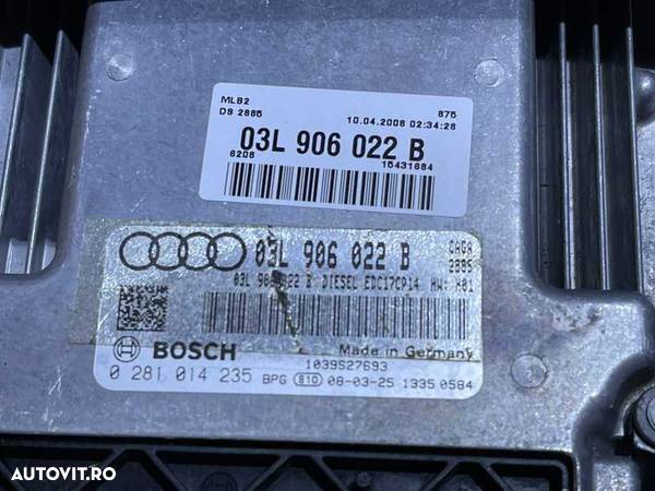 Kit Pornire ECU Calculator Motor Cip Cheie Blocator Volan Audi A4 B8 2.0 TDI CAGA 2008 - 2012 Cod 03L906022B 0281014235 - 4