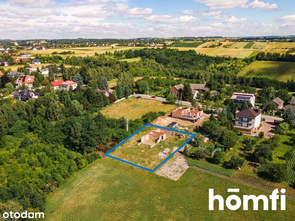 Widokowa działka + projekt i rozpoczęta budowa - Pełny obrazek: 3/11