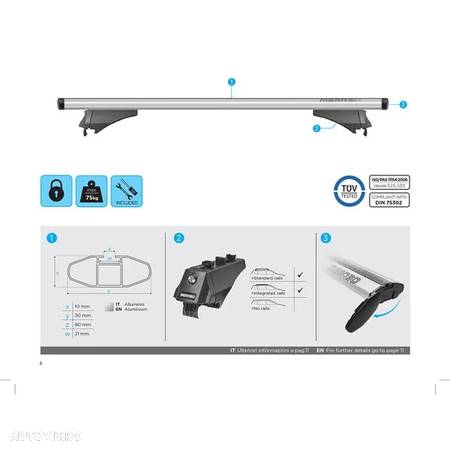 Bare transversale Menabo Leopard Silver pentru Skoda Octavia IV (NX) Wagon 2020+, Noi_Pret Importator, emitem Factura & Garantie - 6