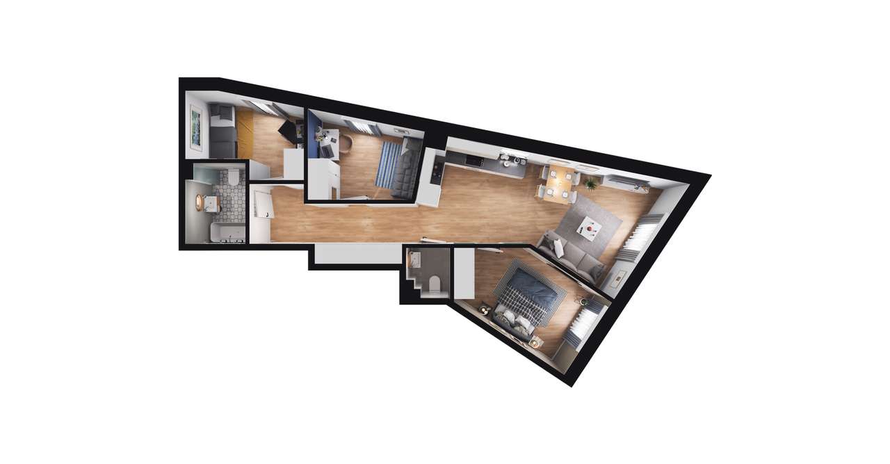 4-pokojowe mieszkanie 64m2 Bez Pośredników - Pełny obrazek: 2/7