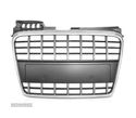 GRELHA FRONTAL PARA AUDI A4 B7 LOOK S-LINE CROMADA - 2