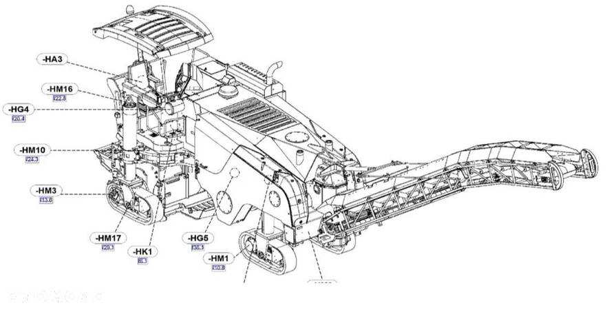 TAŚMA / PAS PODAJNIKA  do maszyn WIRTGEN - 4