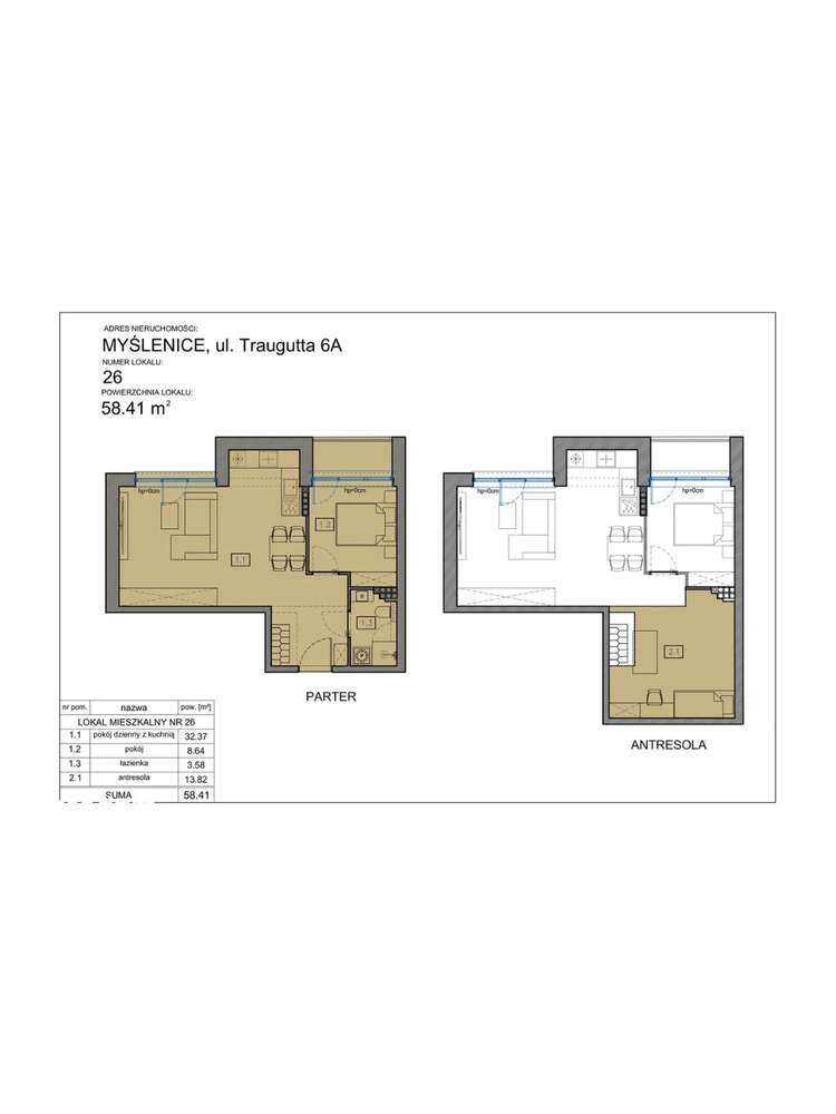 Mieszkanie na sprzedaż Myślenice, ul. Traugutta 6A-3