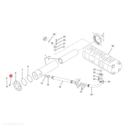 Podkładka sprężysta pompy oleju Massey Ferguson X520804401000 Oryginał - 3