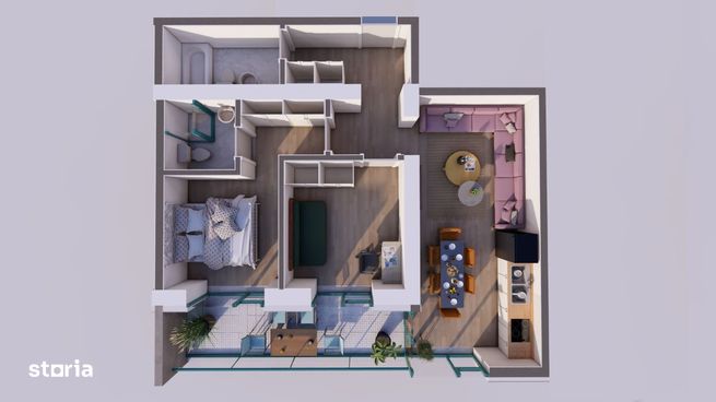 Apartament de 3 camere in prima faza a proiectului , zona Metalurgiei