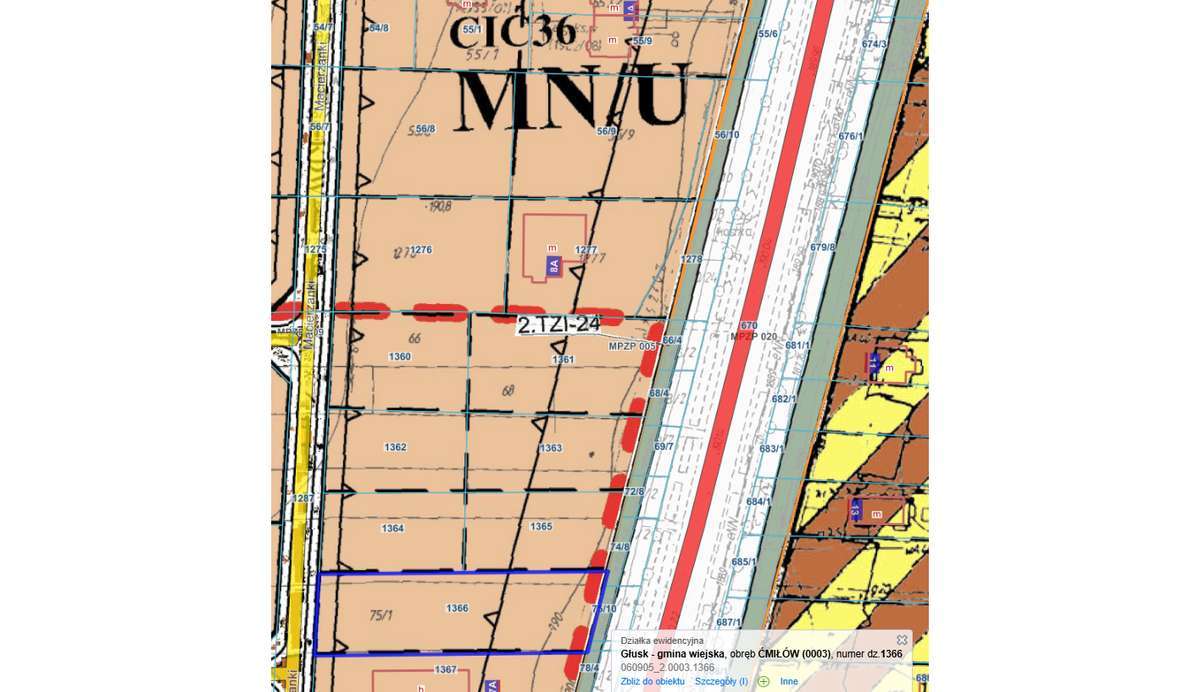 Działka budowlana 15a Ćmiłów, gm. Głusk –  media, doskonały dojazd - Pełny obrazek: 4/10