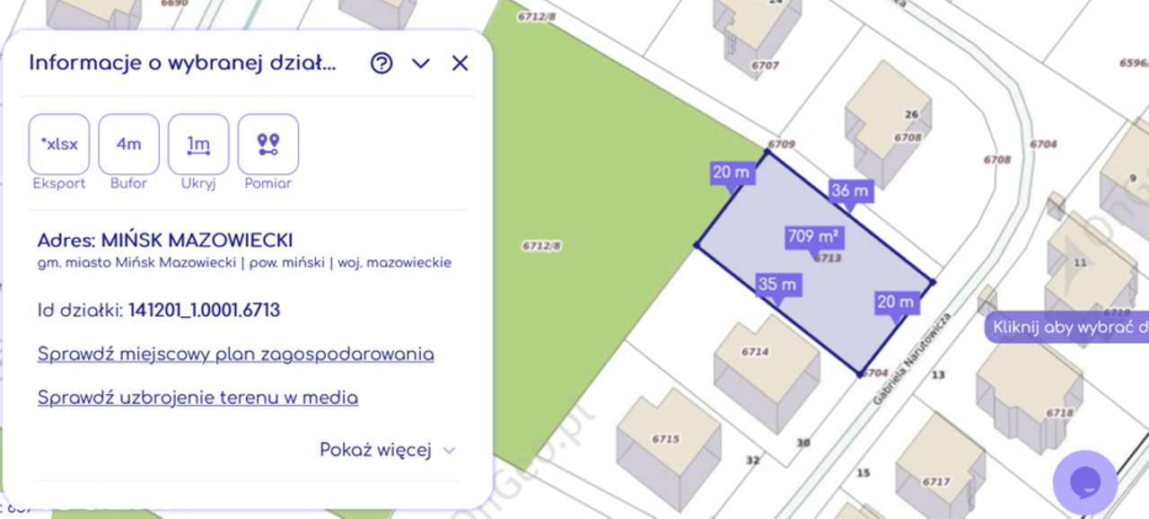 Działka 709m² w atrakcyjnej lokalizacji - Pełny obrazek: 3/3