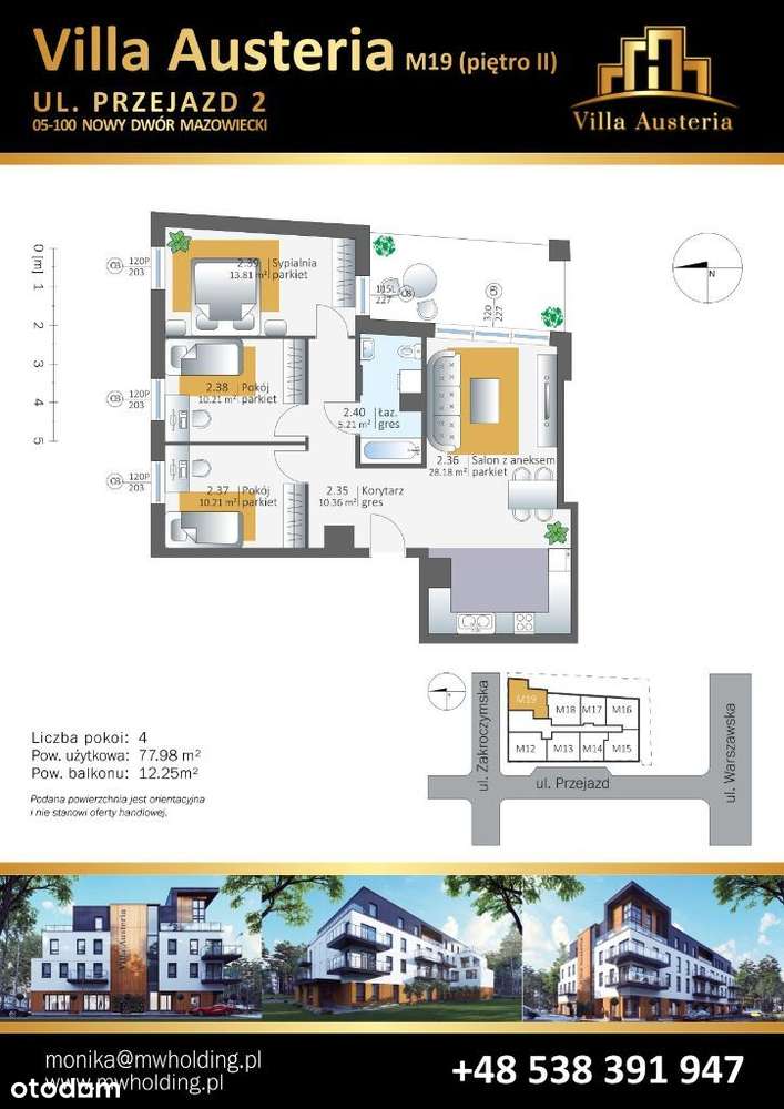 MIESZKANIE 77,98m2 M19, 4 pok, p.3 PROMOCJA! - Pełny obrazek: 2/8
