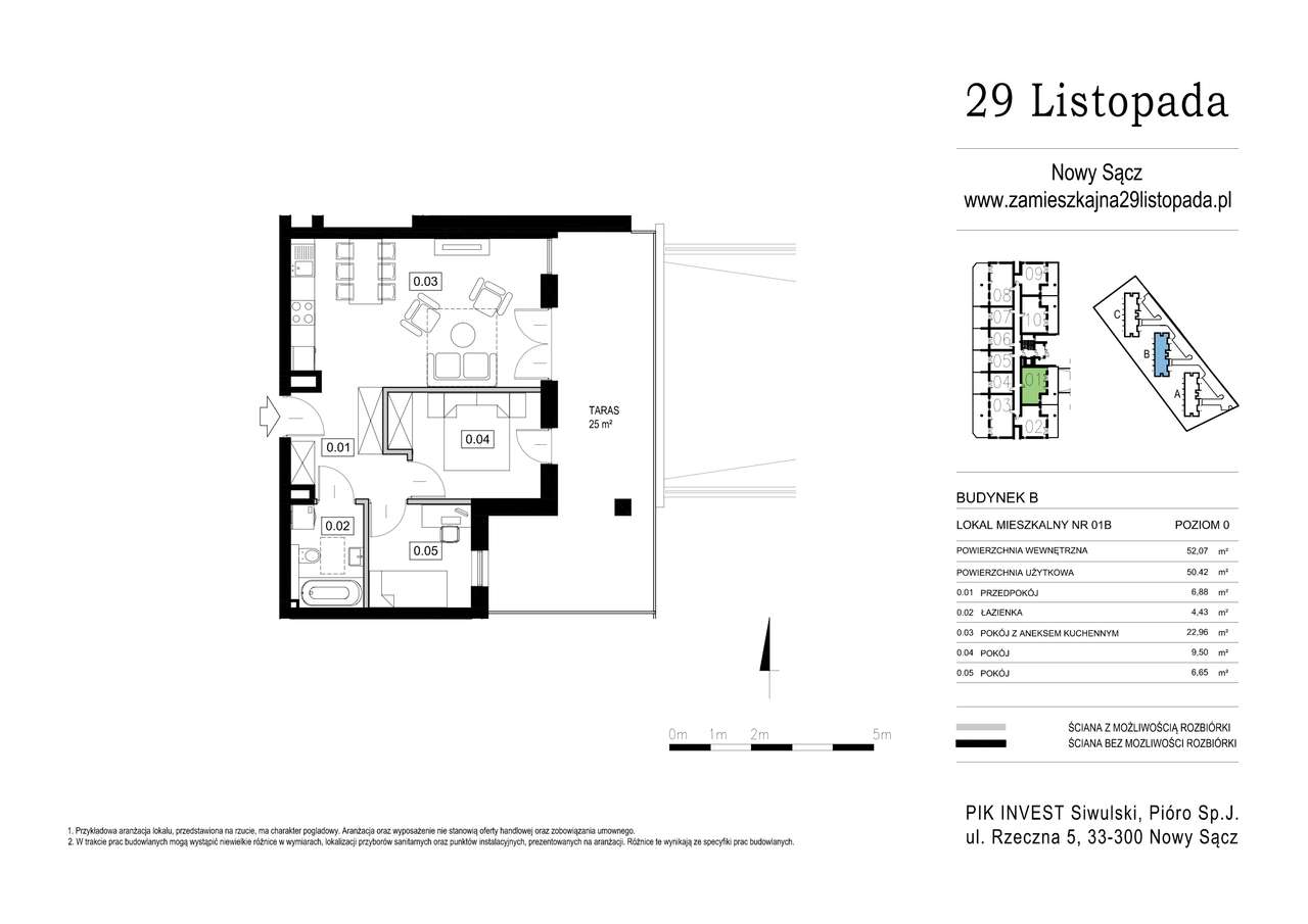 29 Listopada | mieszkanie B01 - Pełny obrazek: 2/8